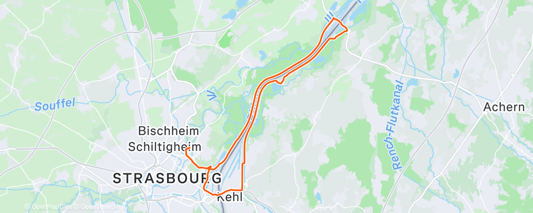 Map of the activity, Lunch Ride - Gambsheim - 311225