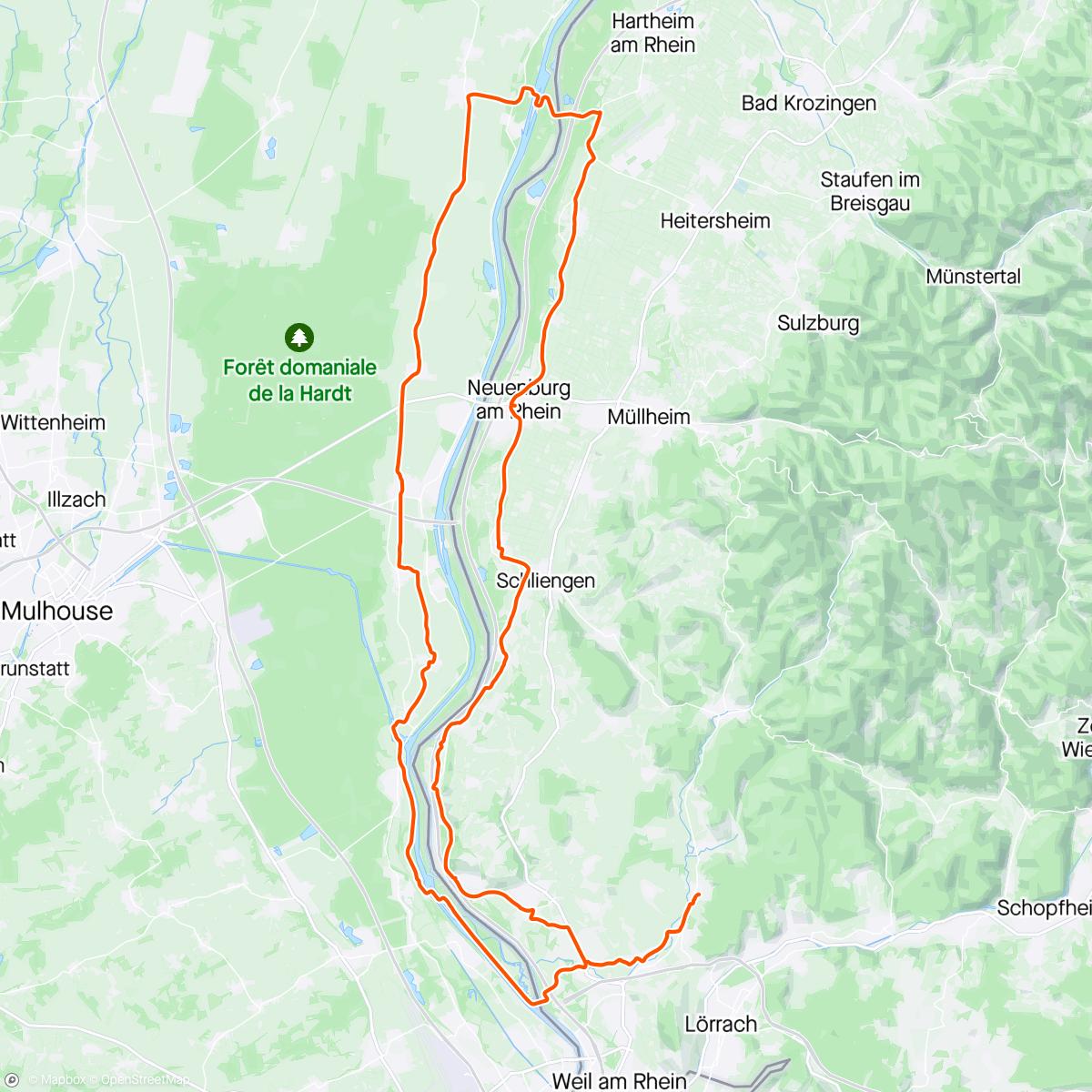 Map of the activity, Rhein Roller