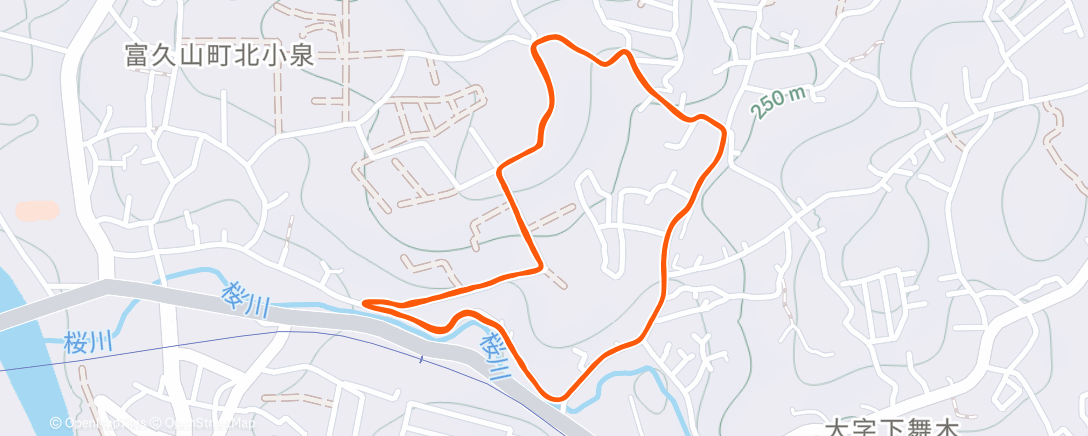 Map of the activity, 近所の坂40 #18-7 Day4