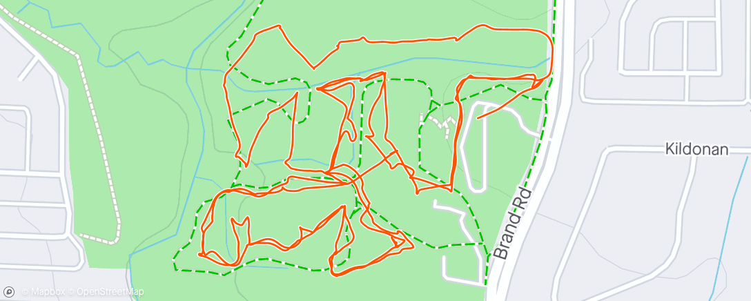 Map of the activity, 1.5 speed frolf rounds - Breckinridge