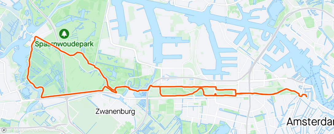 Map of the activity, Rustig ritje