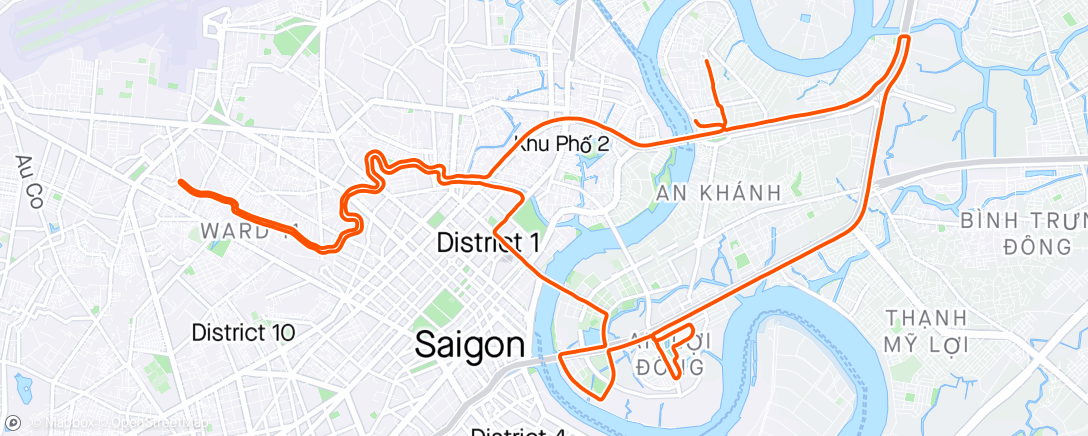 Map of the activity, Canal Ride