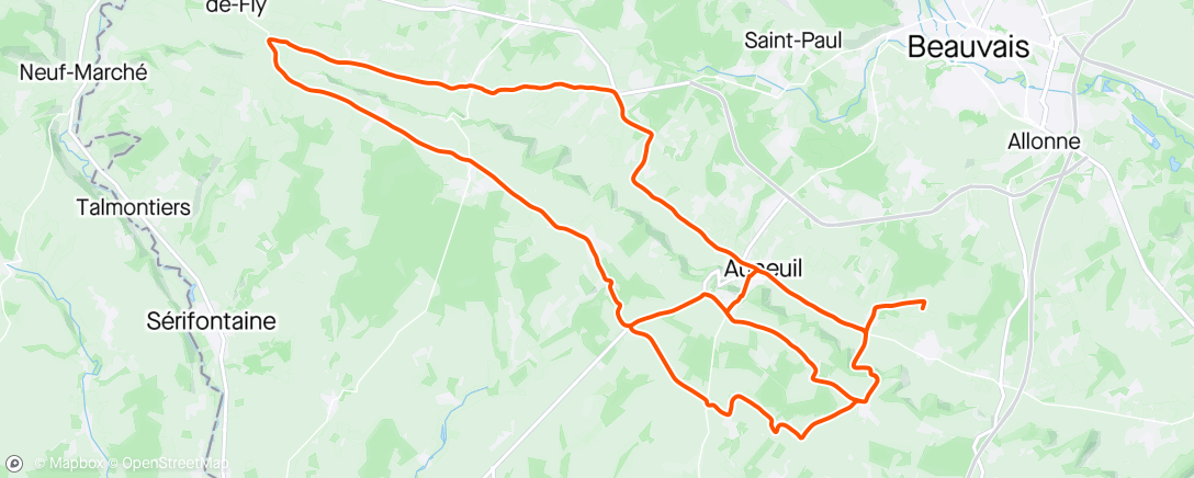 Map of the activity, Sortie route à la cool avec Raffaël