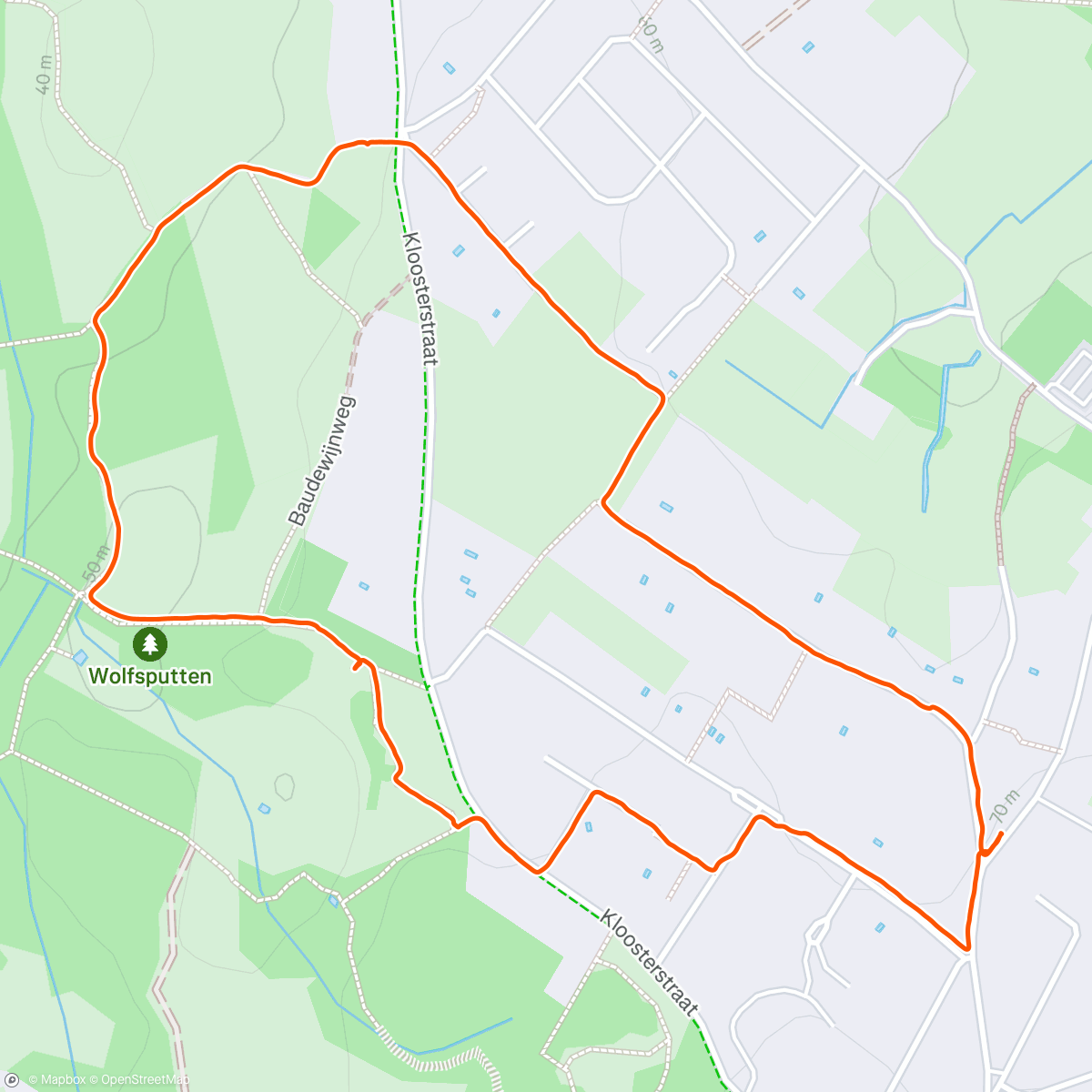 Map of the activity, Klassieke 3de kerstdagwandeling