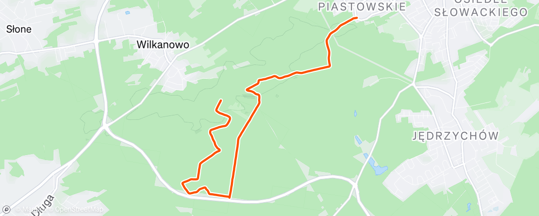 Map of the activity, Trening przerwany, znowu problem z łydką
