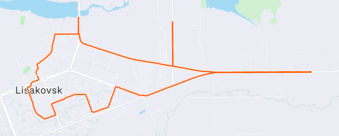 Map of the activity, Lunch Run