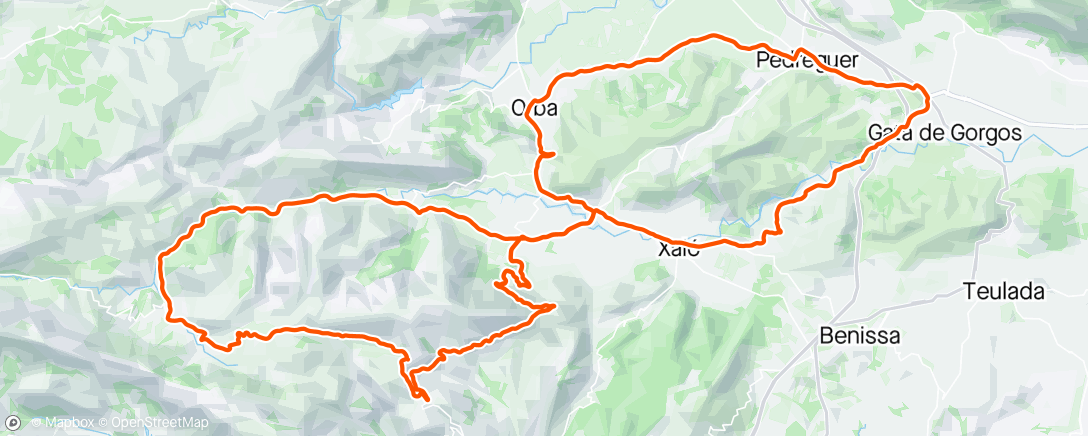 Map of the activity, Coll de Rates ++
