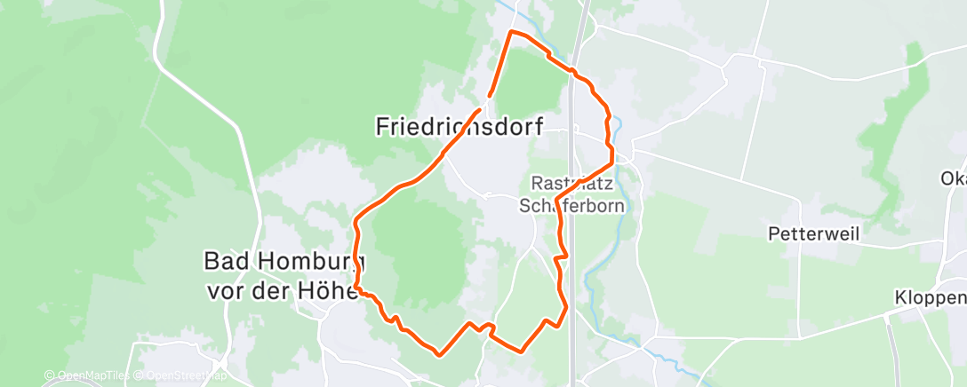 Map of the activity, Lauf am Morgen