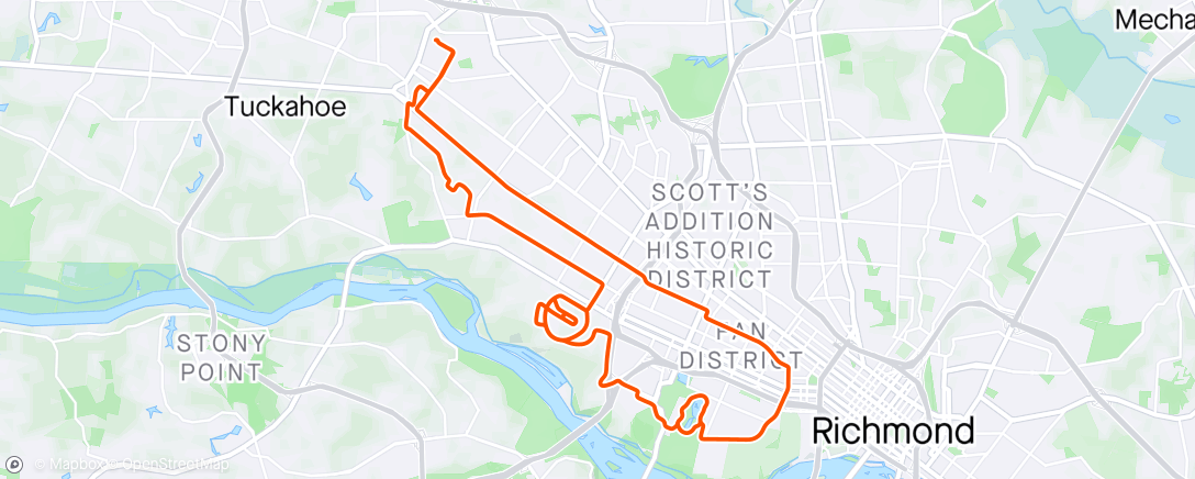 Map of the activity, Chill ride