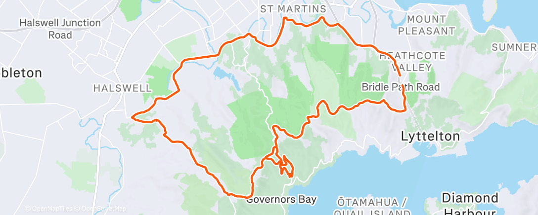 Map of the activity, Afternoon Mountain Bike Ride