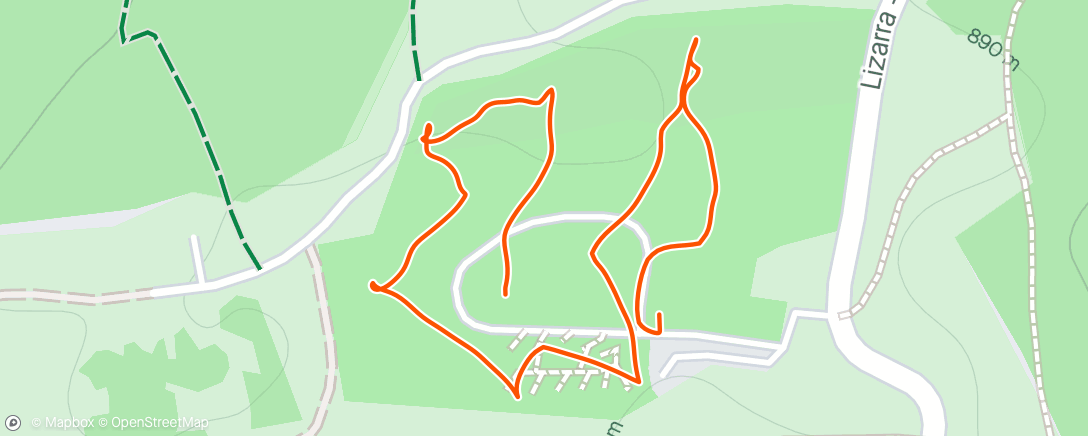 Map of the activity, Sprint nocturno