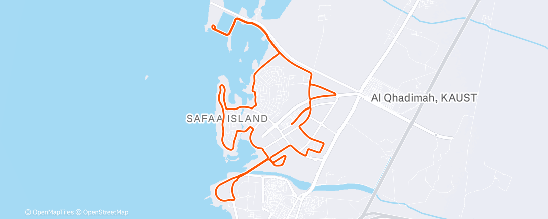 Map of the activity, Evening Ride