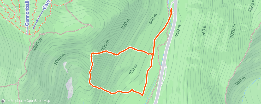Map of the activity, Soloing Cannon