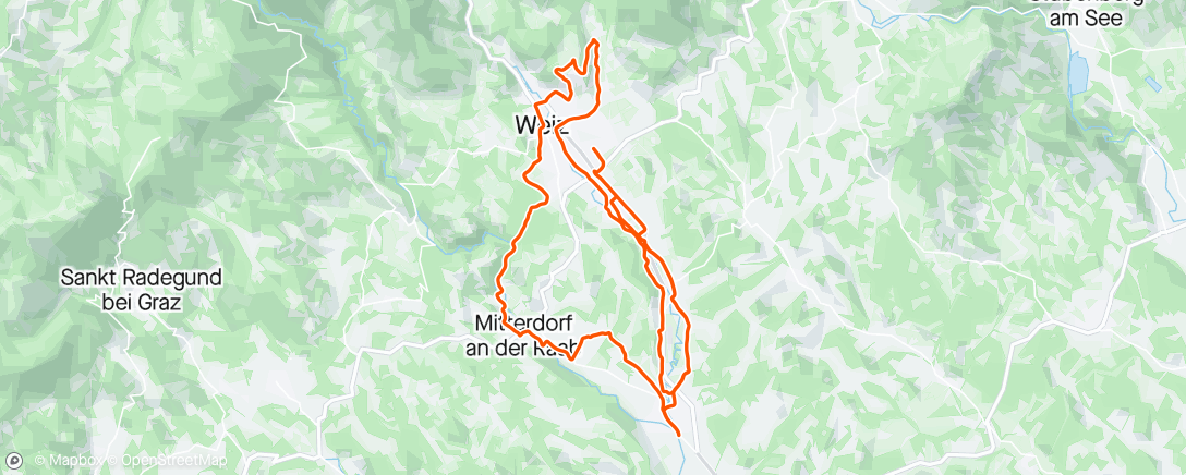 Mapa da atividade, Gravel-Fahrt zur Mittagszeit