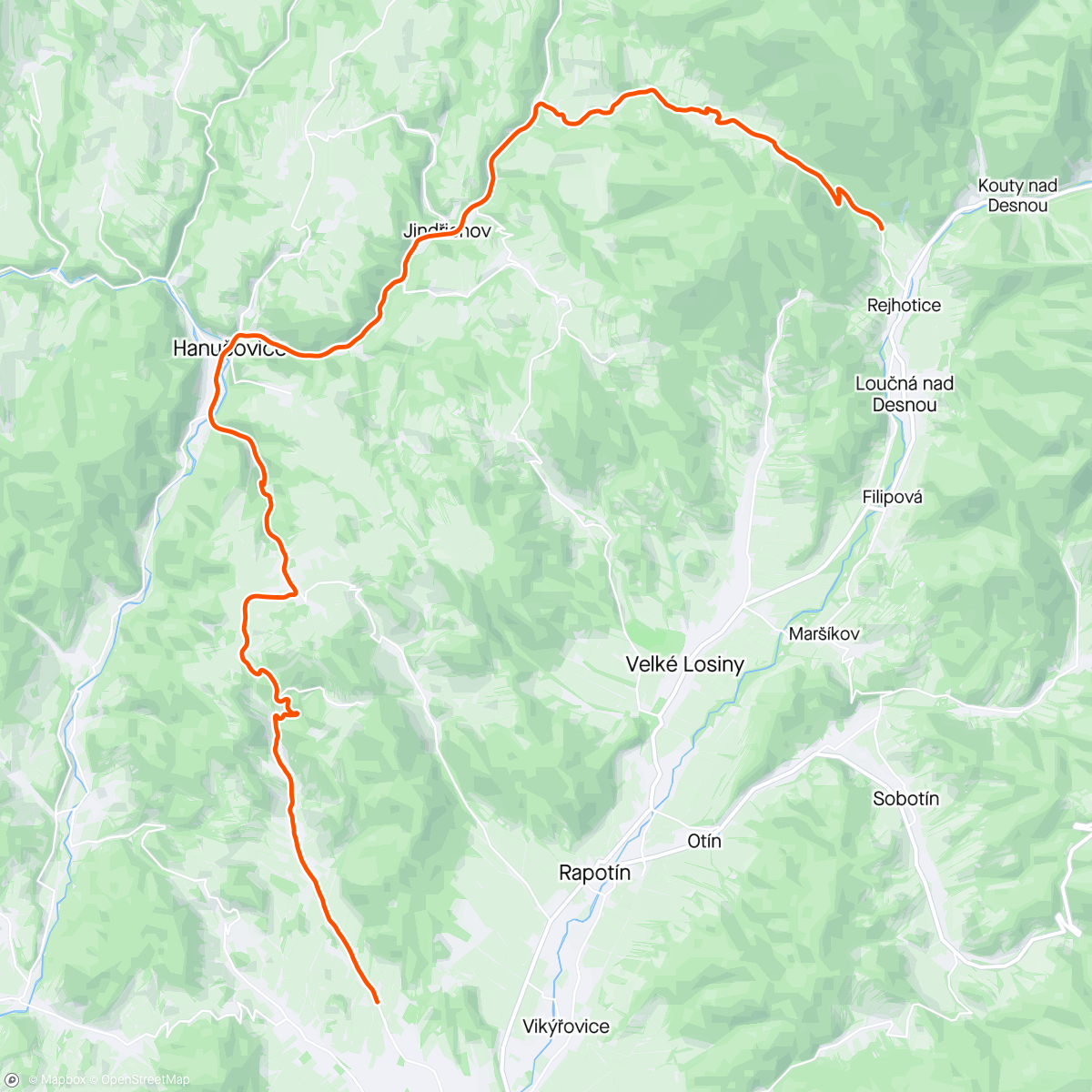 Map of the activity, ROUVY - Group Ride: Sumperk to Jeseniky | Czech Tour | Stage 4