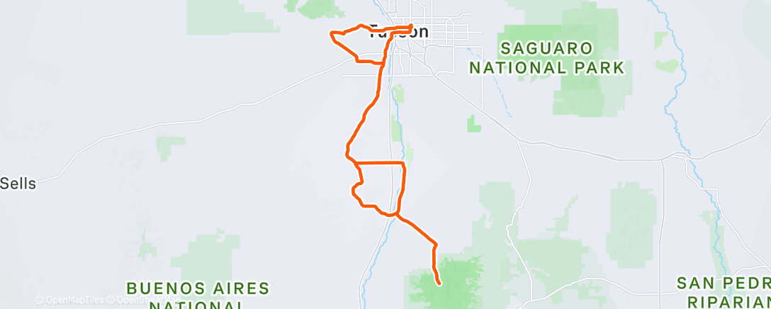 Map of the activity, Morning Ride