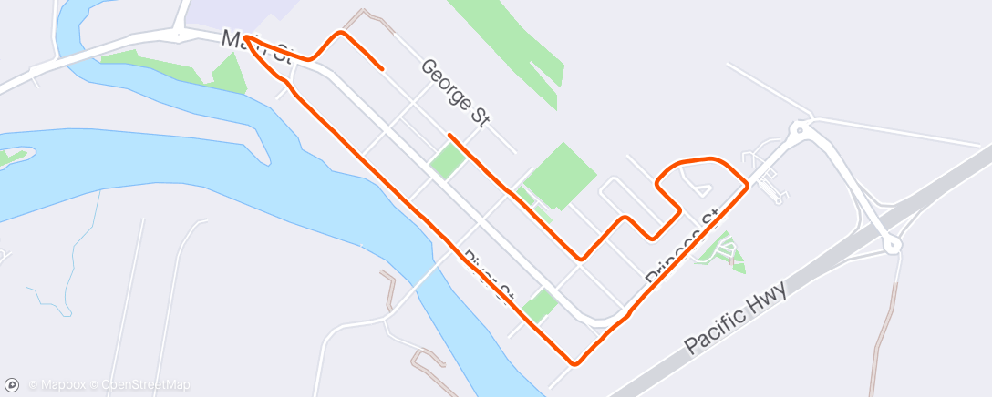Mapa da atividade, Cundletown Loop