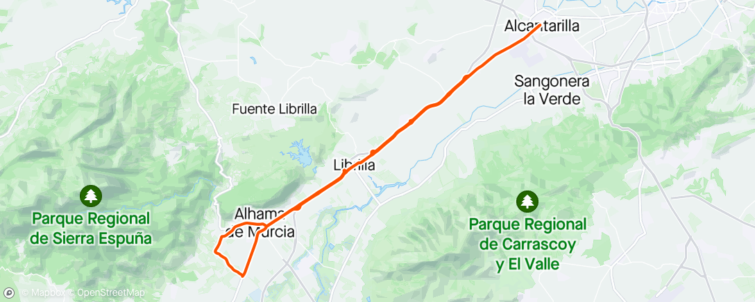 Map of the activity, Cola de Pavo