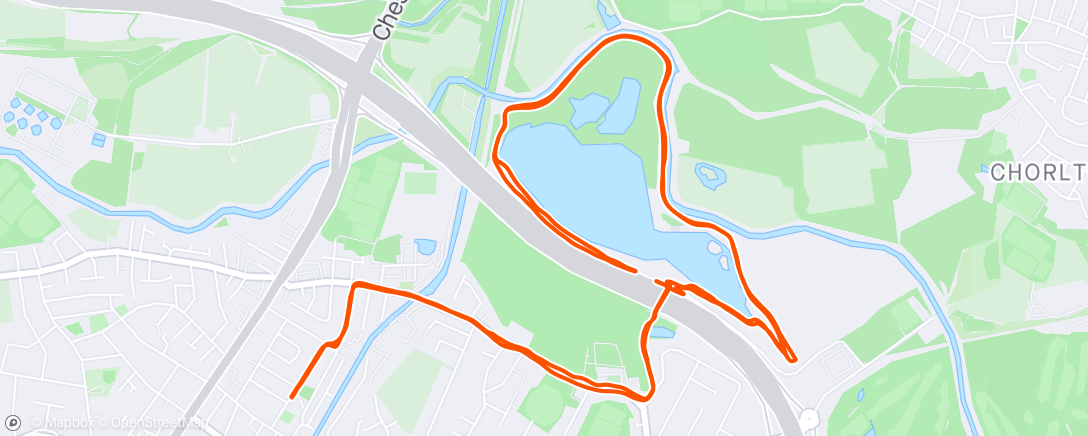 Map of the activity, Sale Water parkrun