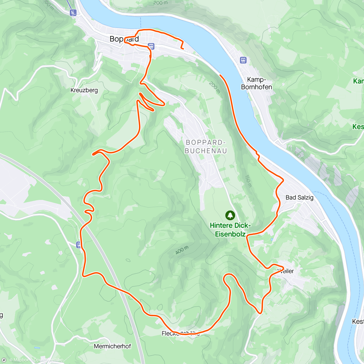 Map of the activity, Vorgezogene Mittagspause