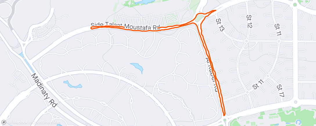 Map of the activity, Madinaty 5k Race
