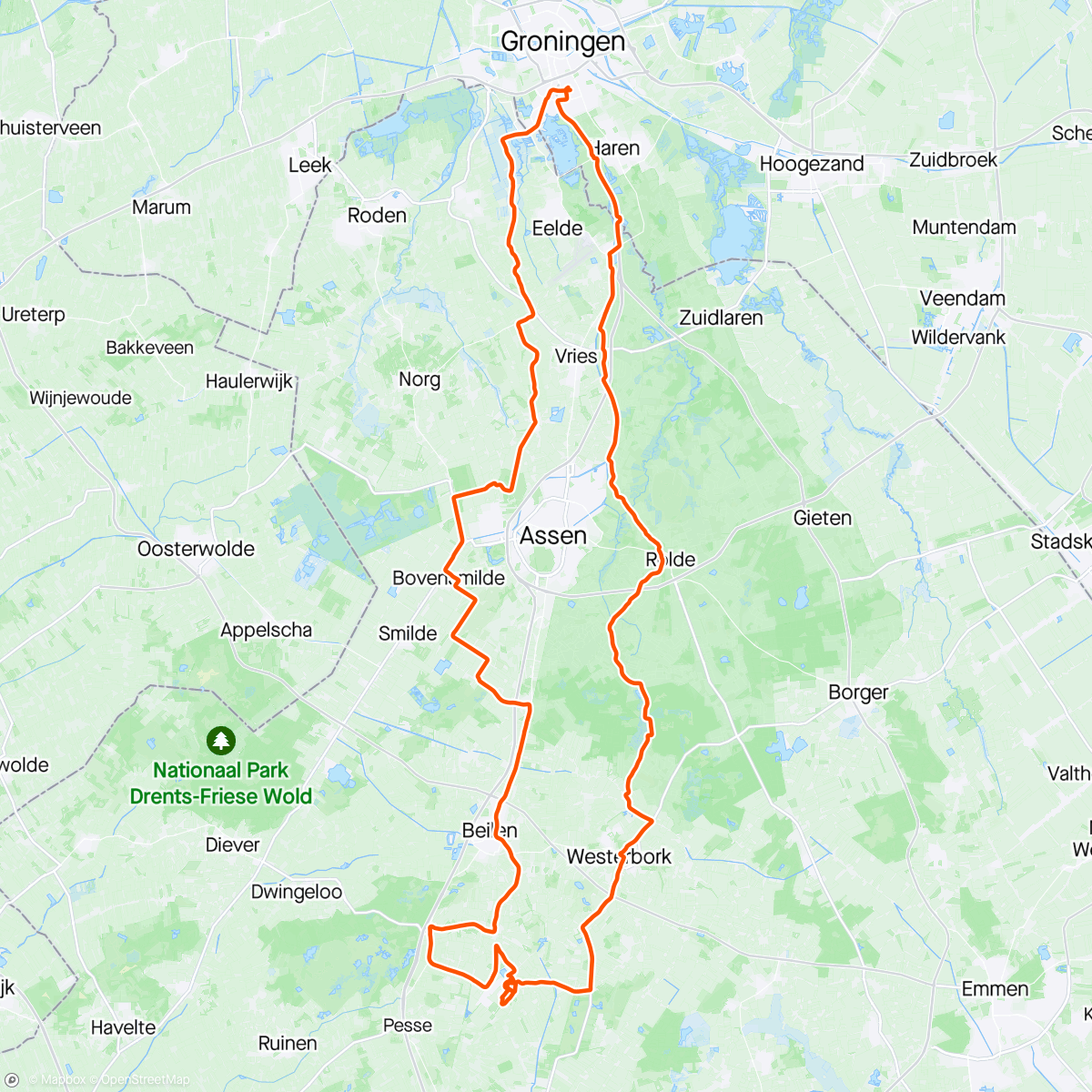 Map of the activity, Le toit de Drenthe