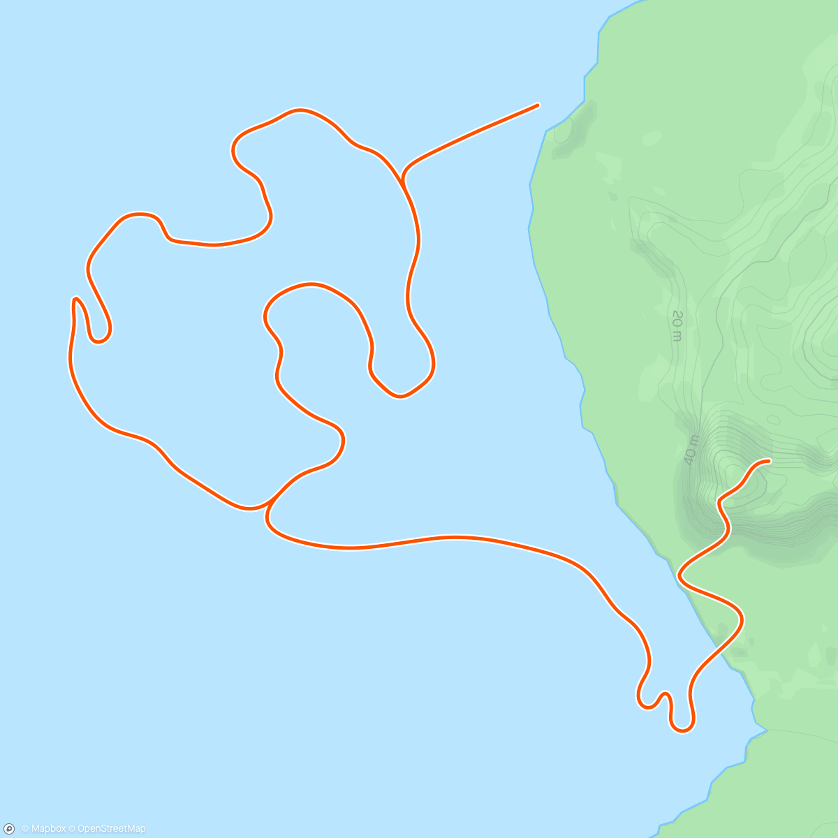 Mapa da atividade, Zwift - Volcano Circuit in Watopia