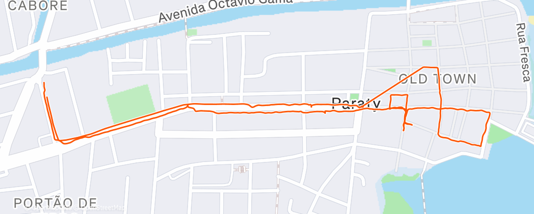 Map of the activity, Caminhada ao entardecer