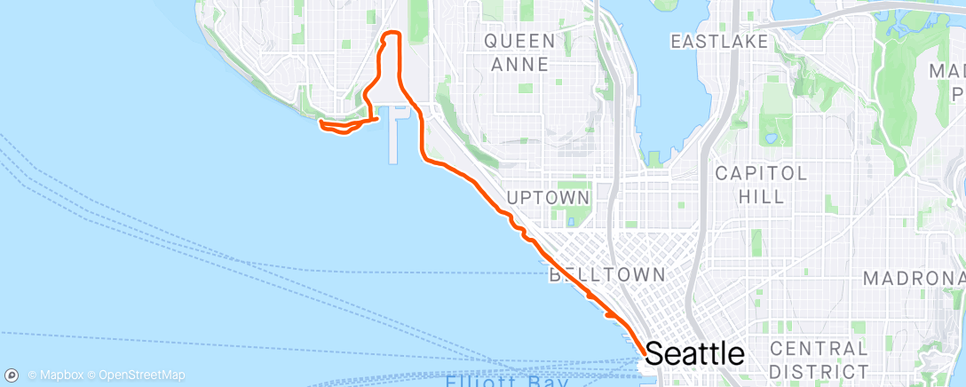 Map of the activity, Smith Cove Park Run