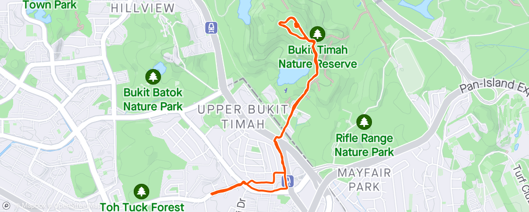 Map of the activity, Morning hills