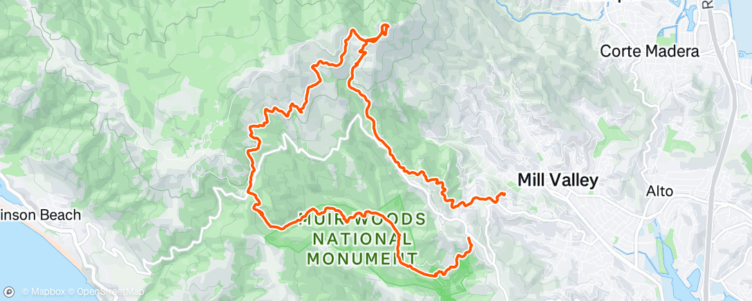 Map of the activity, Morning Hike