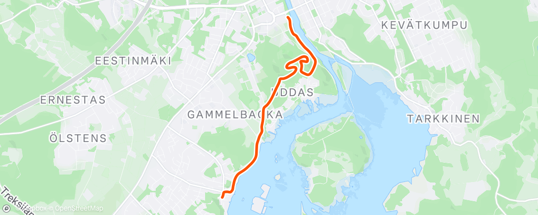 Map of the activity, Morning Gravel Ride