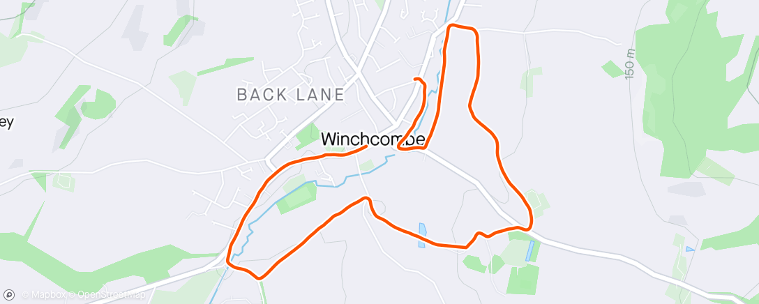 Map of the activity, Winchcombe Run