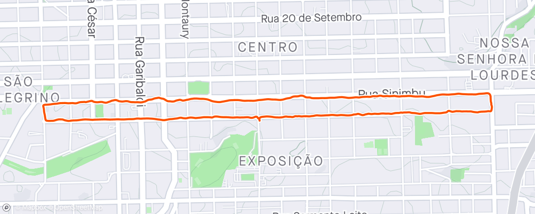 「Maratona de revezamento da serra gaucha」活動的地圖