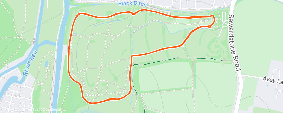 Map of the activity, Christmas Day ParkRun 🎄🎅🏼♥️