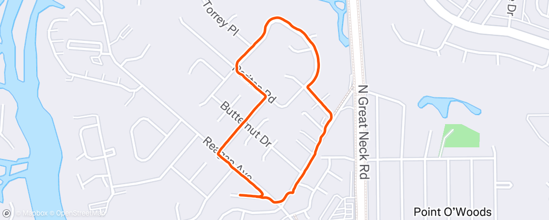 Map of the activity, ☁️ 🔋 Evening Walk