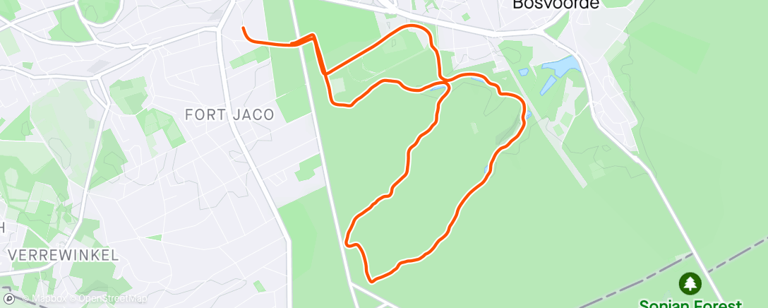 Map of the activity, Run with Bouli
