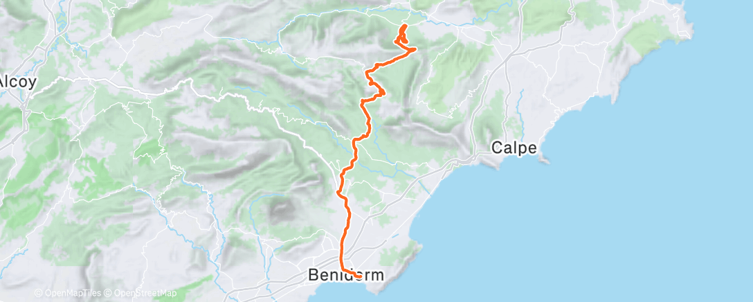 Map of the activity, Afternoon Ride
