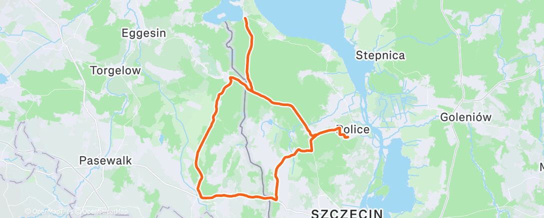 Map of the activity, Sortie vélo le midi