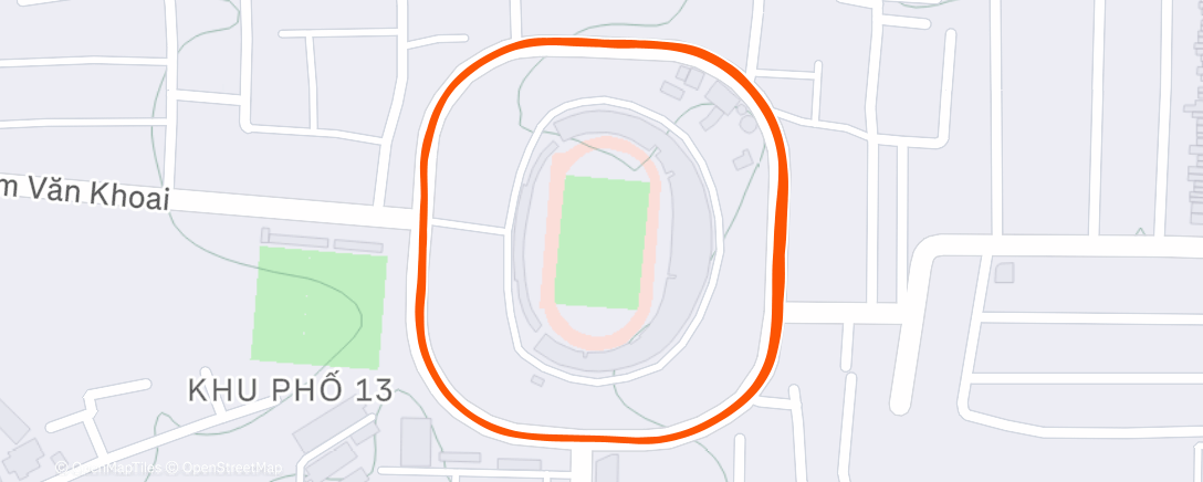 Map of the activity, Morning Run