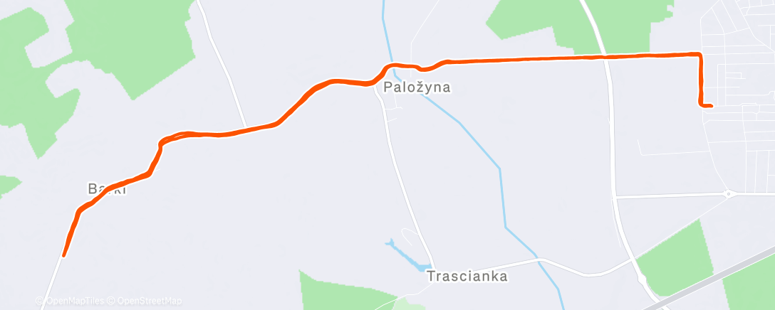 Map of the activity, Дневной забег