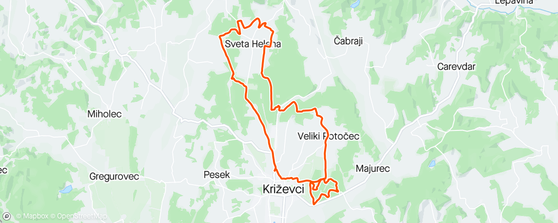 Map of the activity, Mtb ride