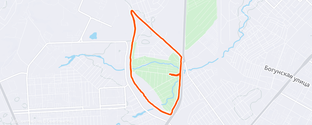 Map of the activity, Утренний забег