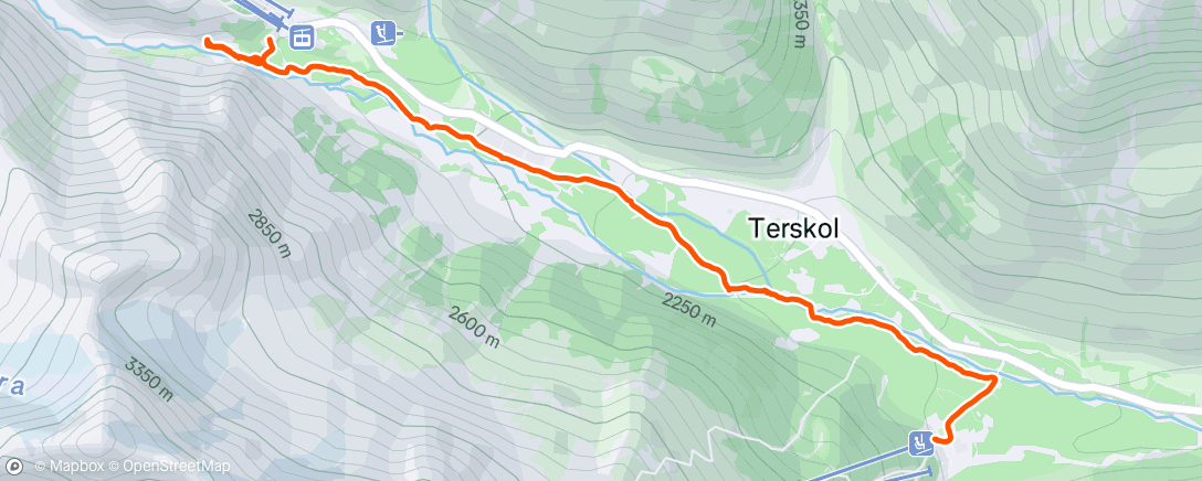 Map of the activity, Lunch Trail Run