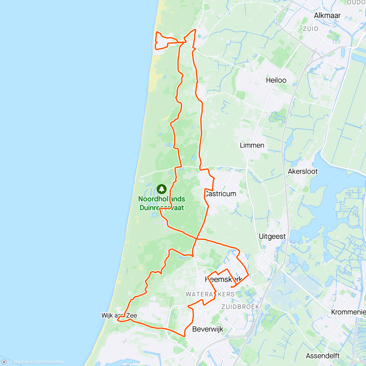 Map of the activity, Round Egmond aan Zee