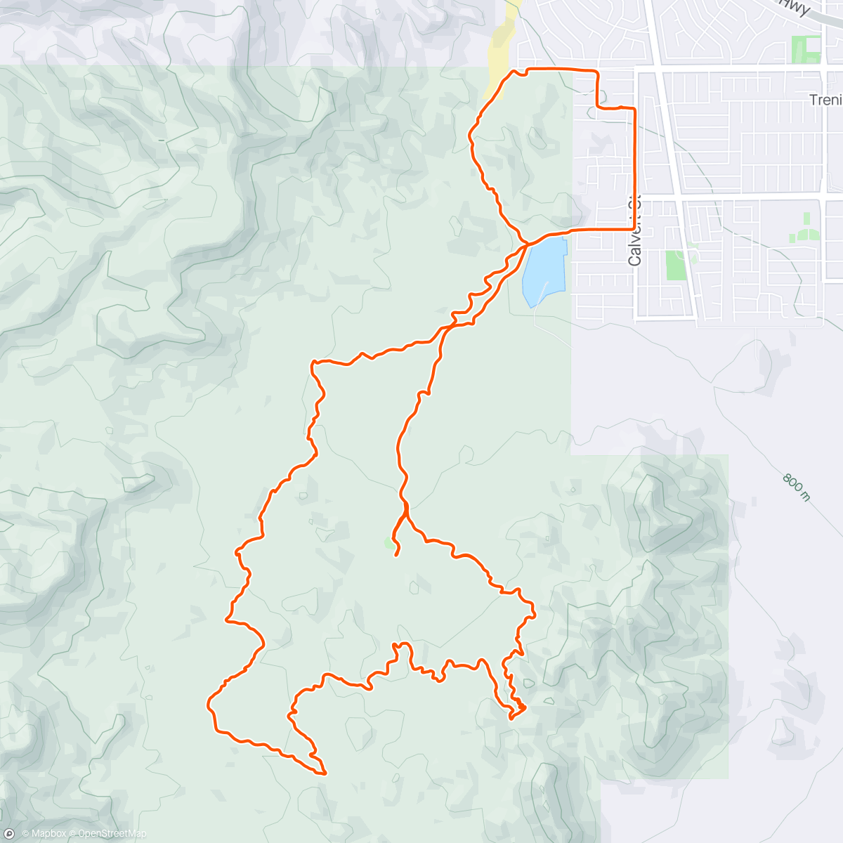 Map of the activity, McCullough Trails with R-Robert
