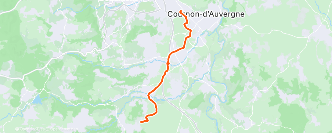 Map of the activity, Gravel en soirée