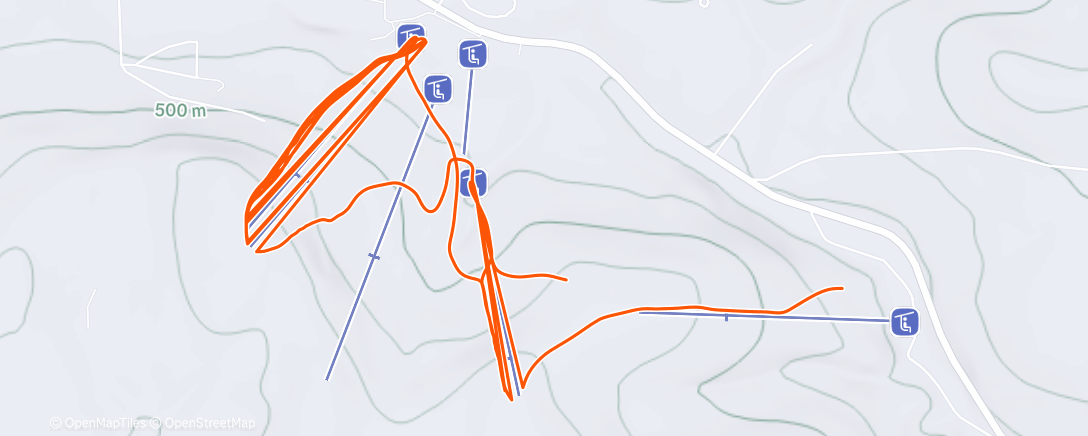 Map of the activity, Greek Peak COLD waiting on the winter storm! Cold!!