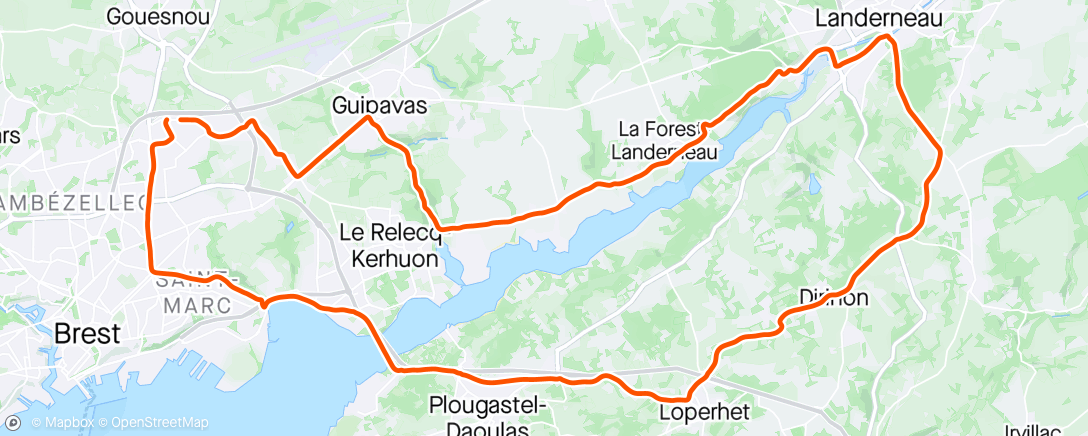 Map of the activity, Pre Tour de Bretagne
