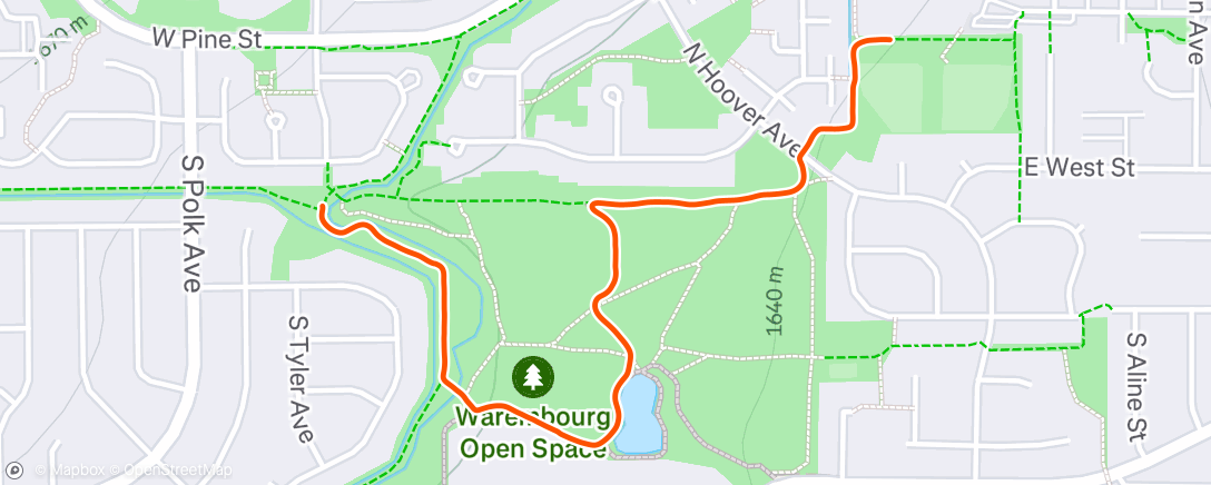 Map of the activity, Morning Run